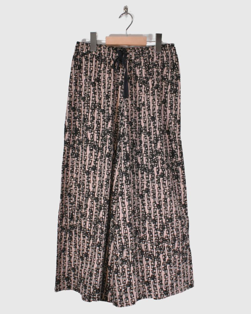 【sale】ブロックチェーン柄ワイドパンツ　Pink