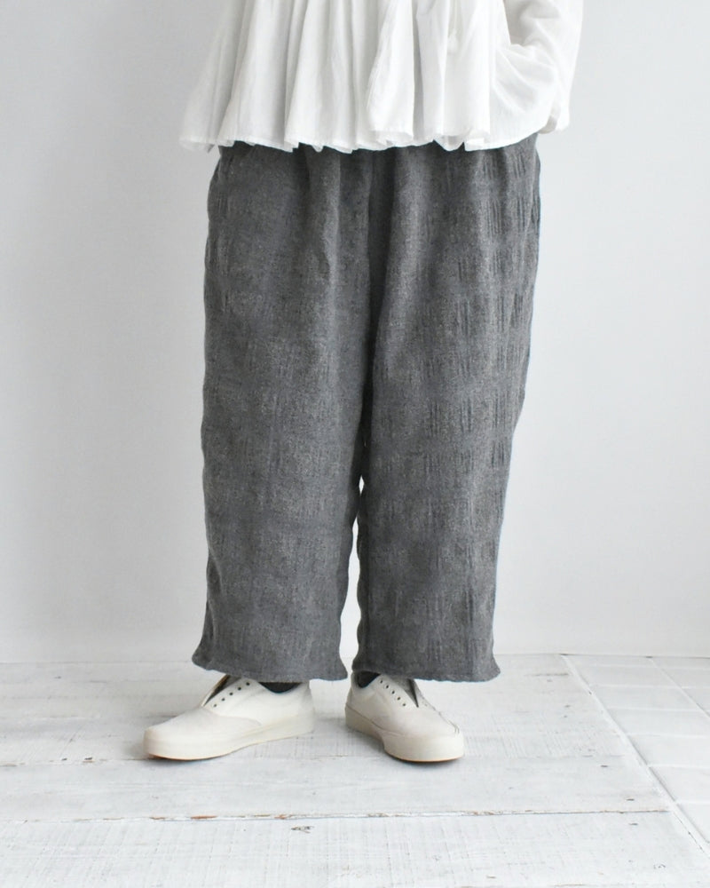 ウールチェックパンツ Gray