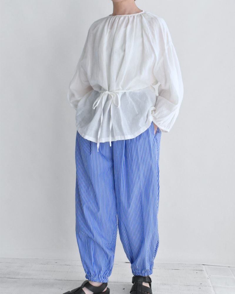 【予約】MS/F G1188 カディコットンリネンストリングギャザーブラウス（6月中旬 - 6月末）