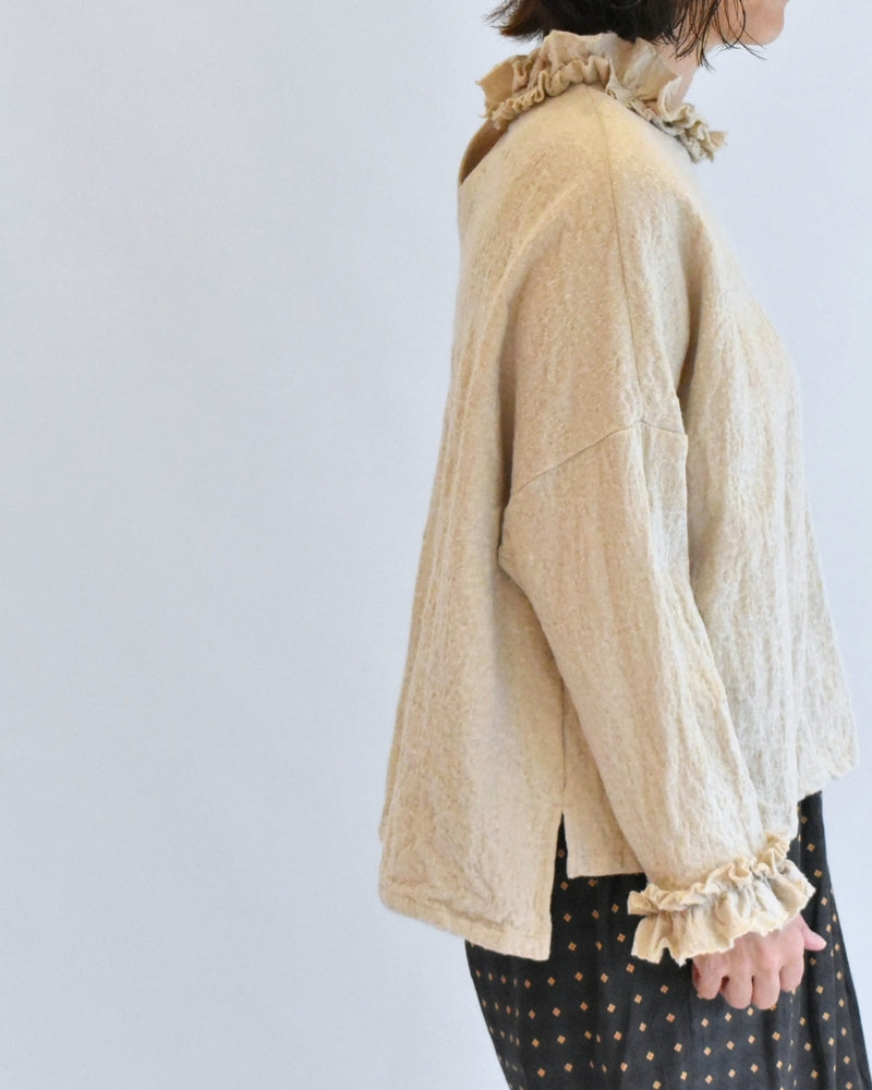 ウールボックスプルオーバー Beige