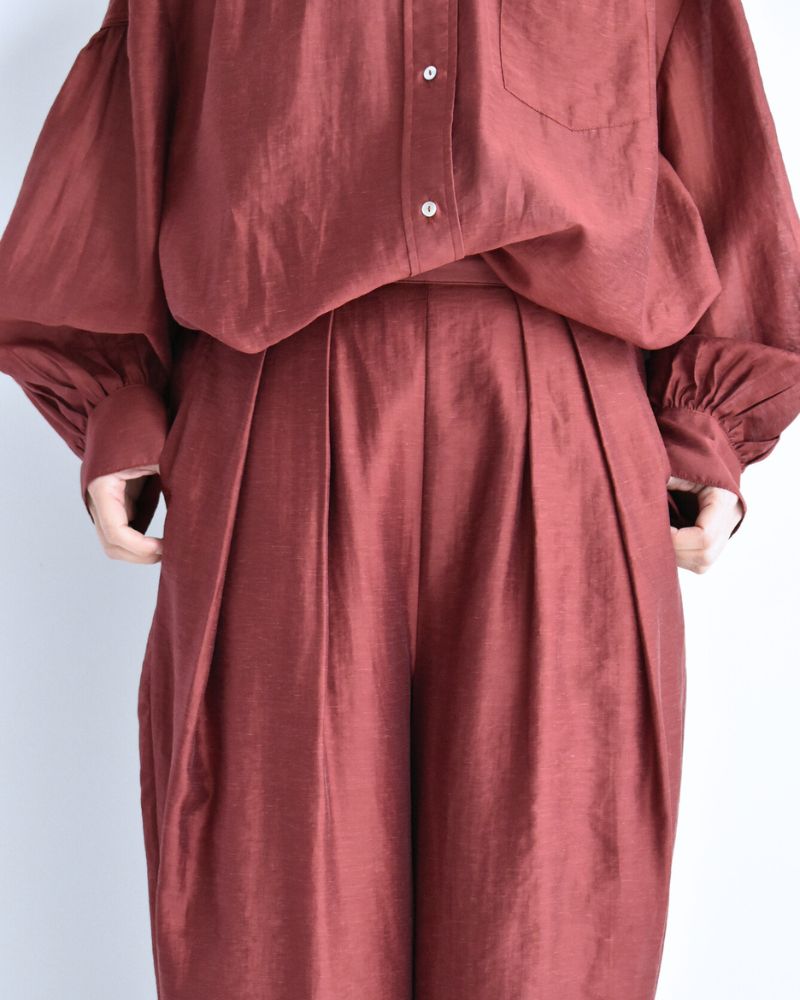 シアーボリュームパンツ RedBrown