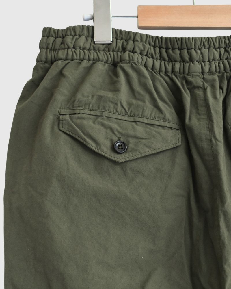 40s ORGANIC POPLIN (OVERDYE) EASY PANTS ArrasGreen