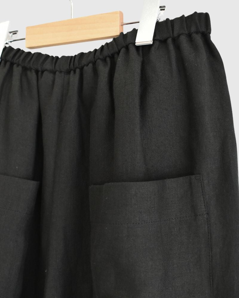 サルエルワイド ショートレングスパンツ Black