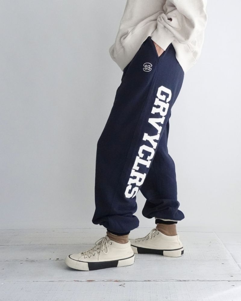 ウラケ GRVYCLRS アップリケ ロングパンツ (MENS) Navy