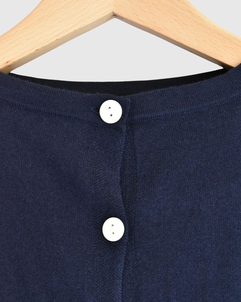 2WAYカーディガン InkNavy – コットン×シルク×カシミアの柔らかニット