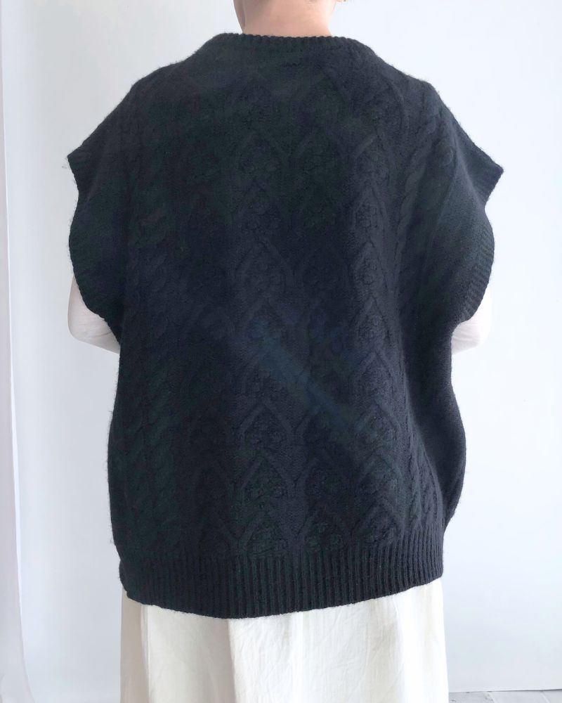 アノニマス アランニット 2WAY ワイドベスト Black