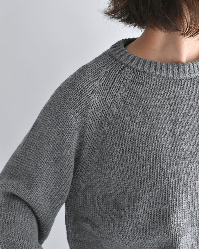 ラグランプルオーバーニット Gray
