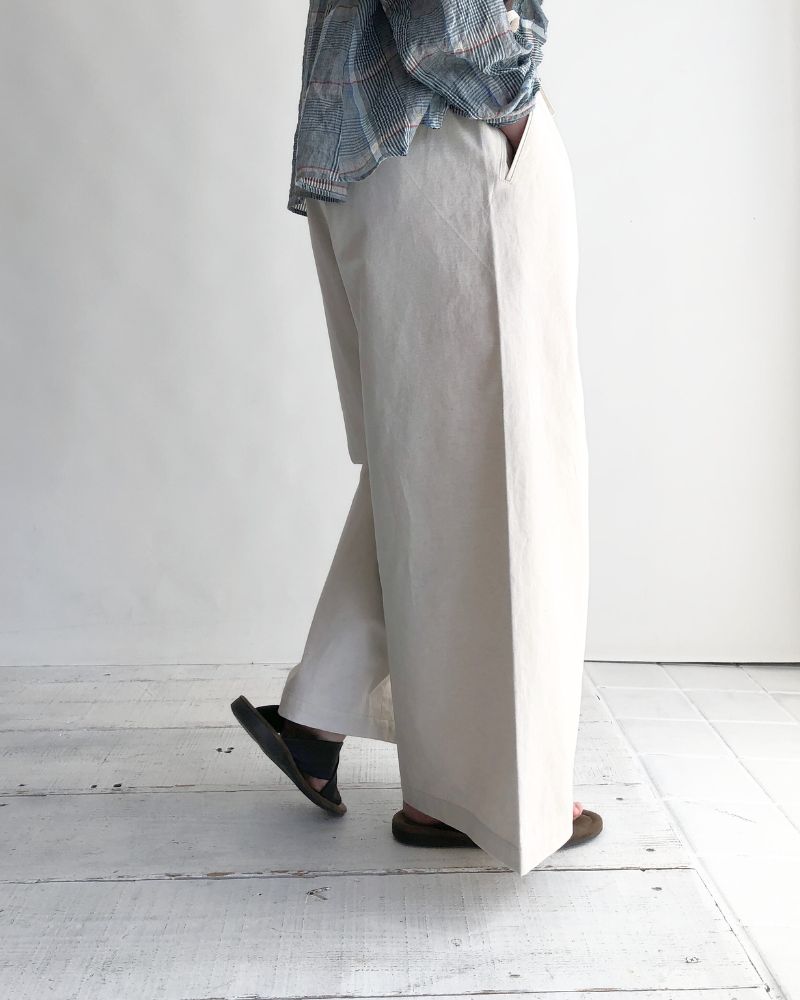 サイドシームレスワイドパンツ Natural