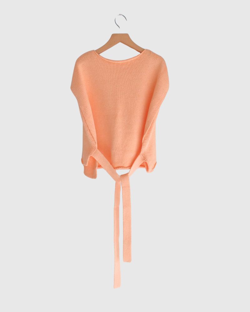 リボンニットベスト Pink