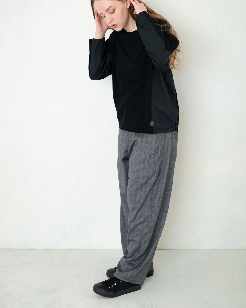 【予約】A/W TP077 ヘリンボンウールのわがままパンツ（9月）