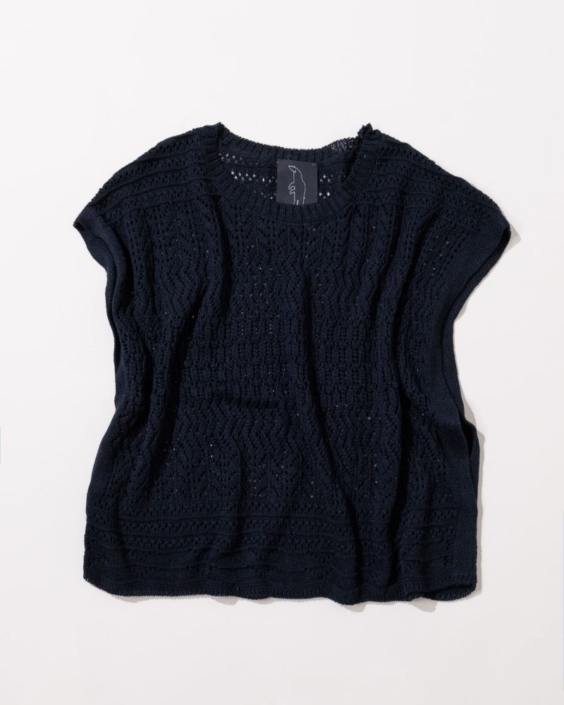 【予約】S/S TT194 コットンリネンのニットベスト（3月）