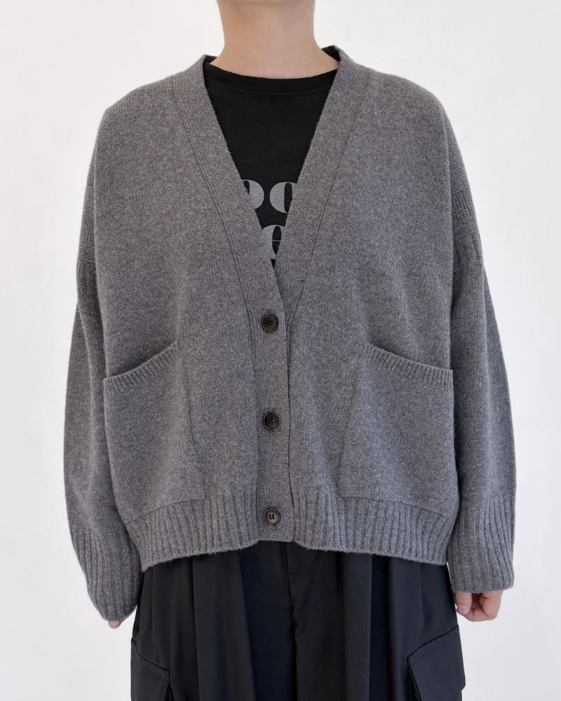 JANE Vネックカーディガン Gray