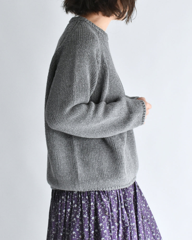 ラグランプルオーバーニット Gray