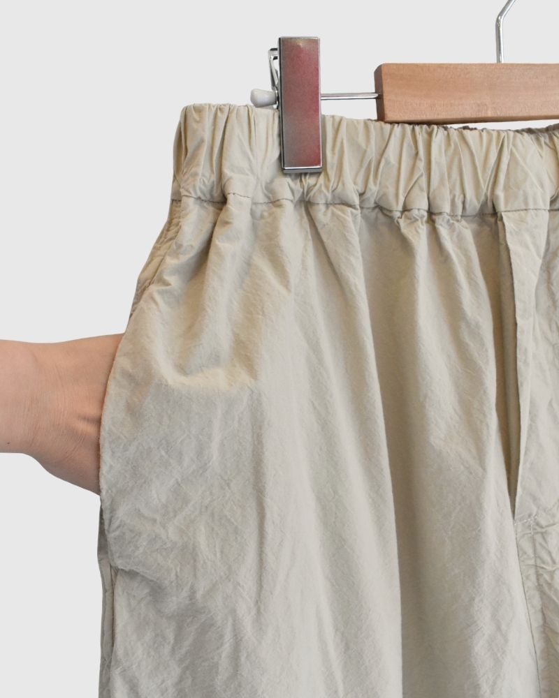 シュリンクワイドパンツ Beige