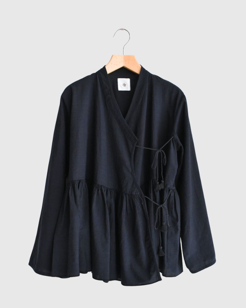 HANDWOVEN COTTON HAKEME CACHE COEUR DarkNavy