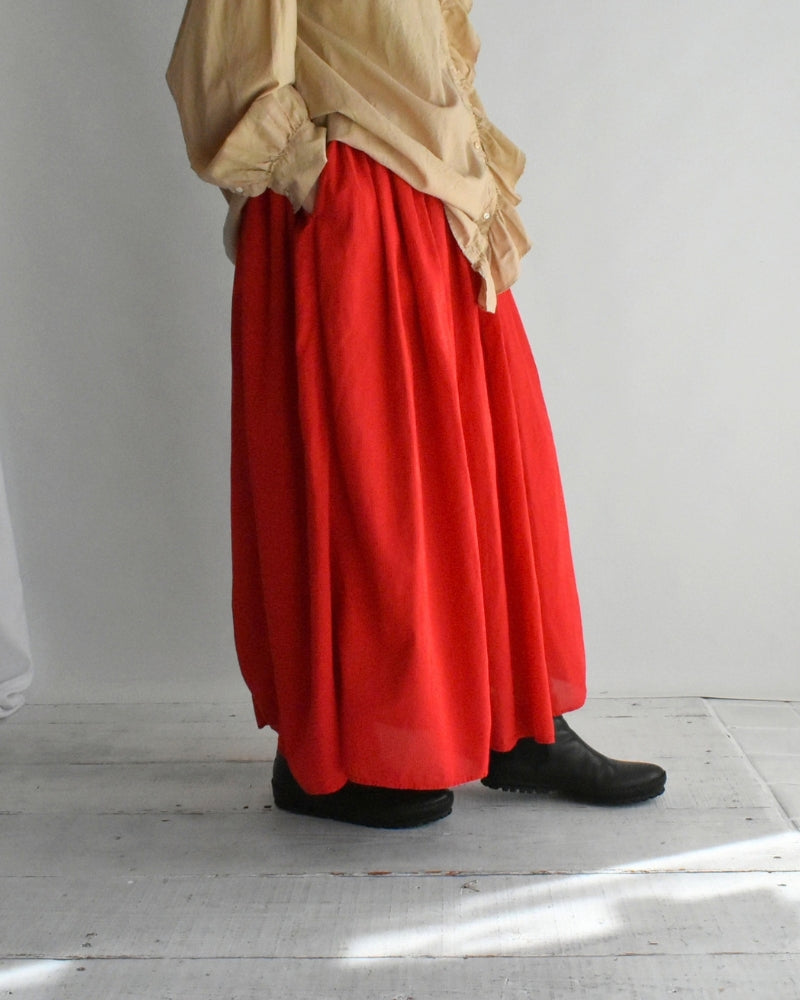 RAJASTHAN GATHERED SKIRT Red