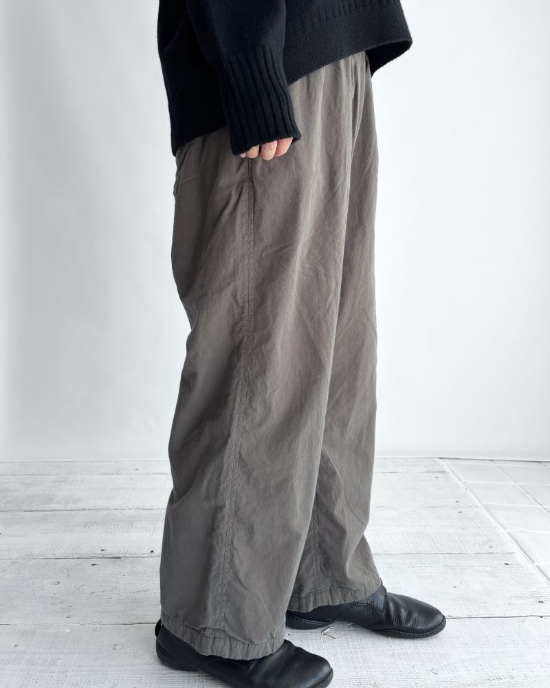 40s ORGANIC POPLIN (OVERDYE) EASY PANTS SmokeGray