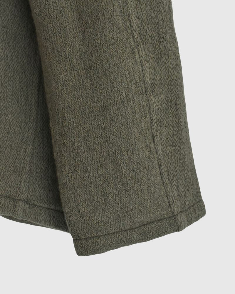 STAND COLLAR FLY FRONT JACKET Olive