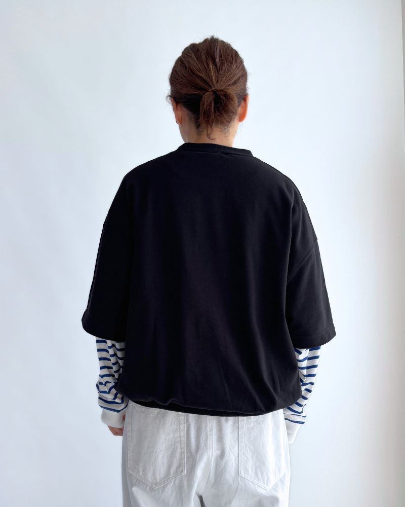 スウェットコクーンベスト Black