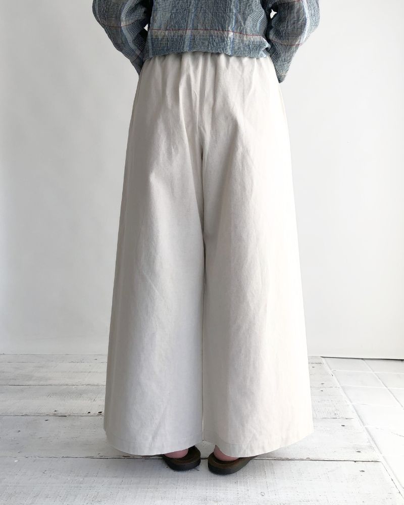 サイドシームレスワイドパンツ Natural