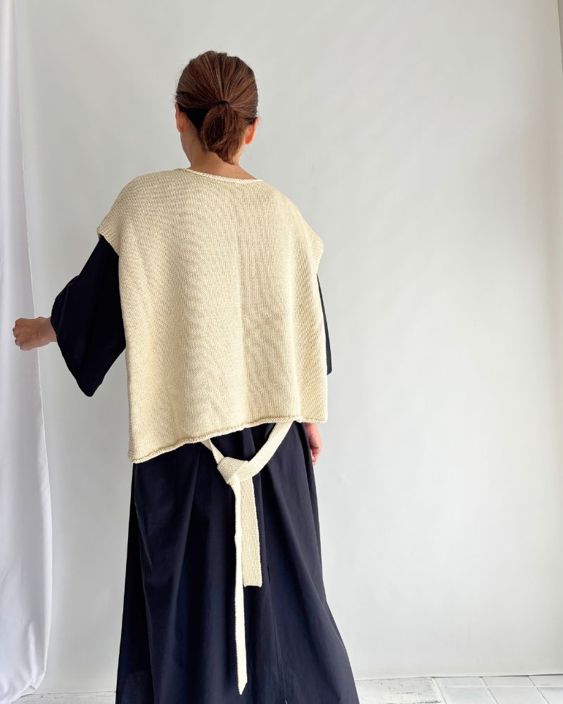 リボンニットベスト Ivory
