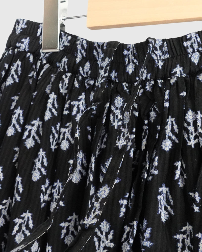 GATHERED SKIRT WITH LINING Black