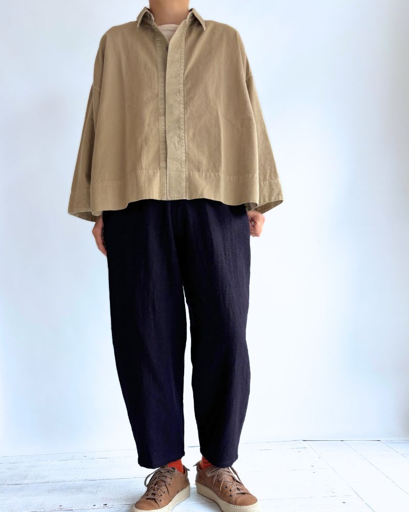 コクーンパンツ（ウール） Navy