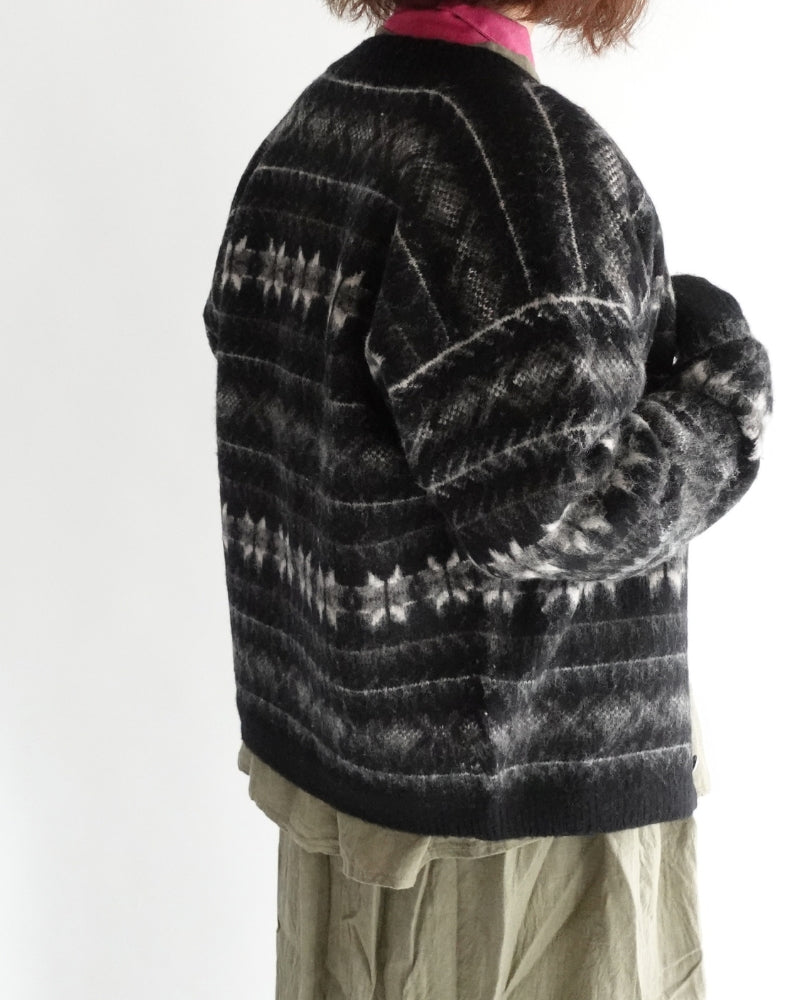 ノルディックニットカーディガン Black