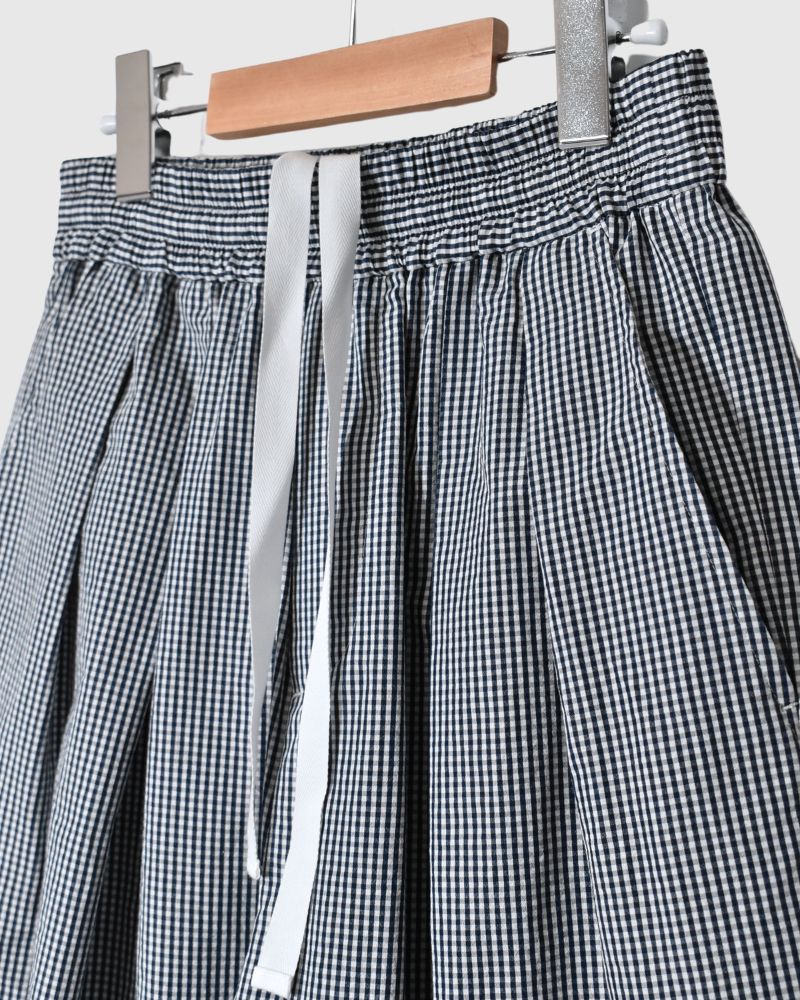 HAKAMA-W タックイージーパンツ NavyCheck