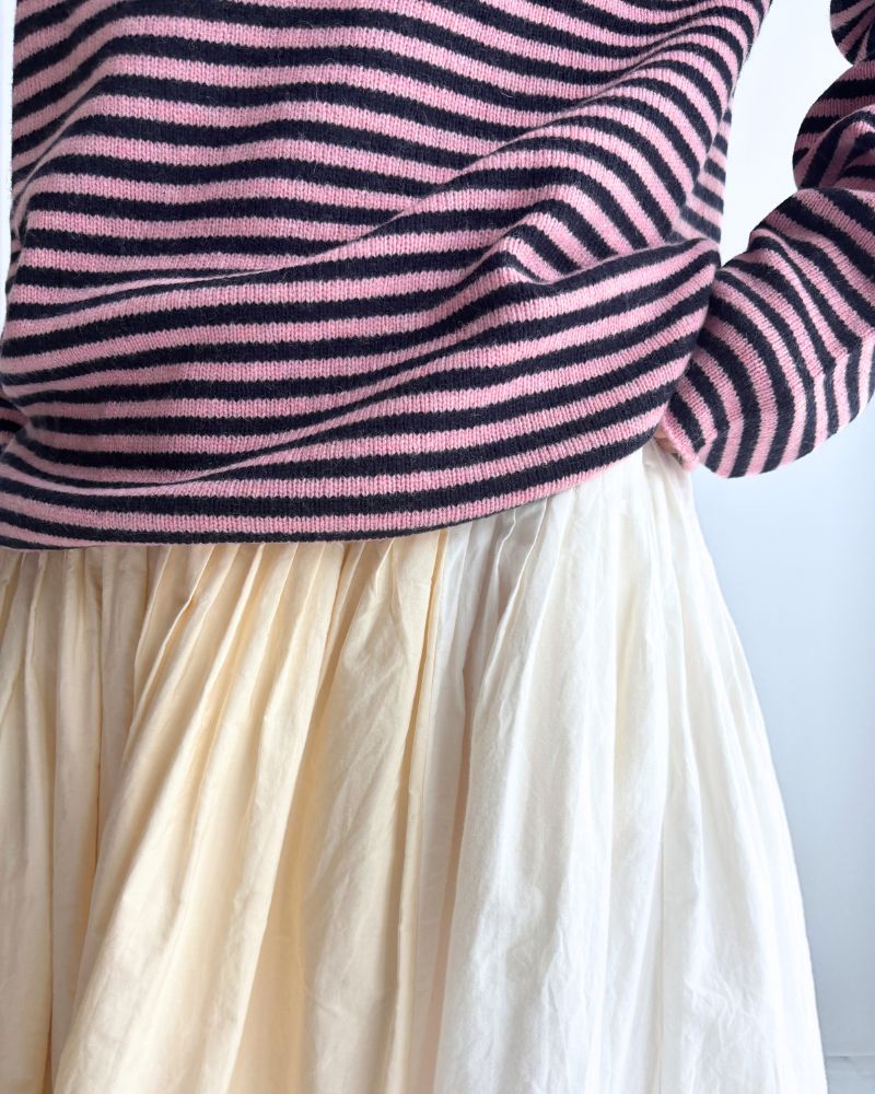 ボーダーニットプルオーバー Pink/Navy