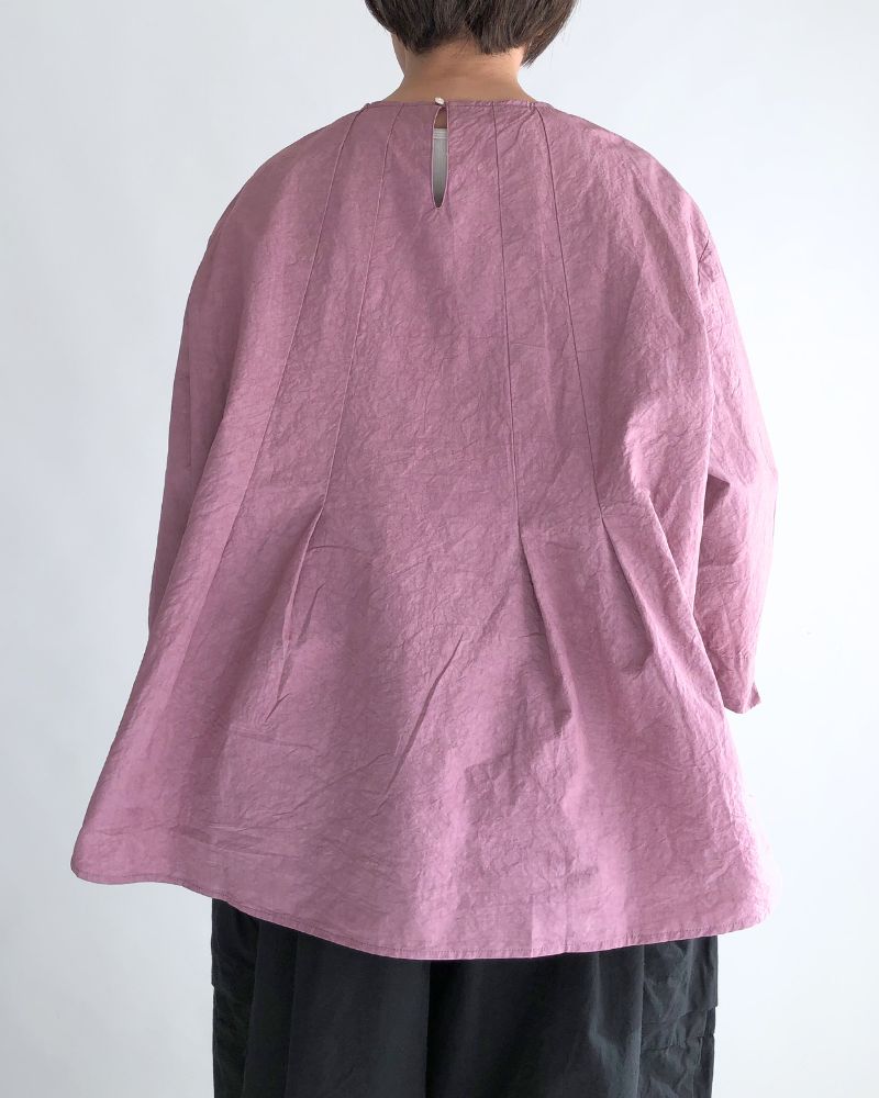 タックブラウス Plum