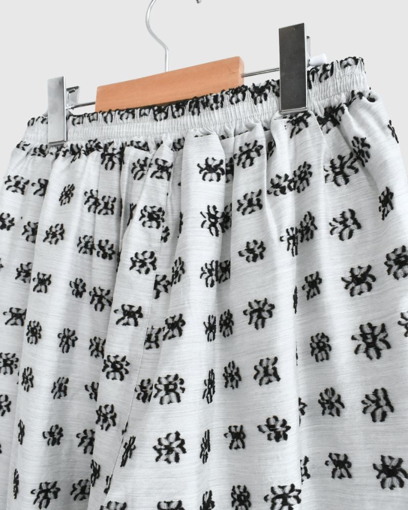 ジャガード ワイドパンツ LightGray