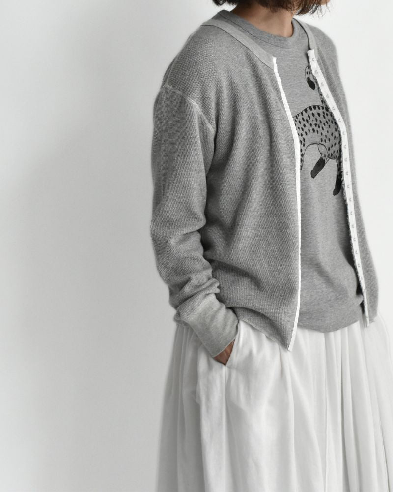 ラメサーマル リメイクカーディガン Gray