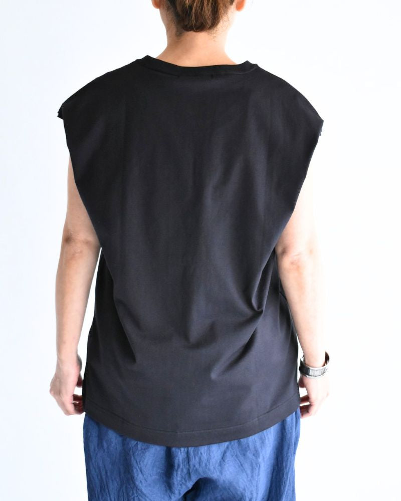CALM フレンチスリーブTシャツ Navy