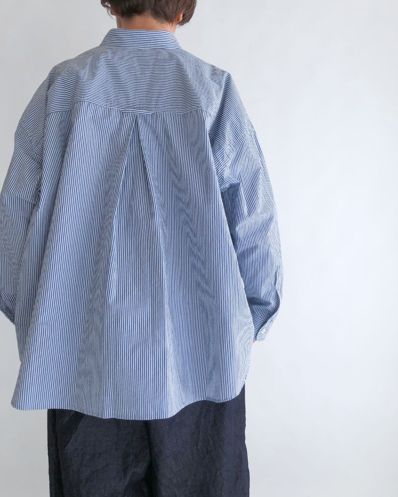 レギュラーカラービッグシャツ Sax/Navy