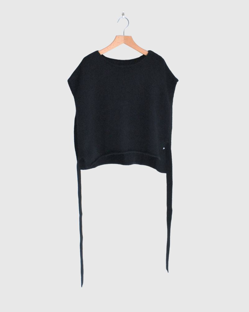 リボンニットベスト NavyBlack