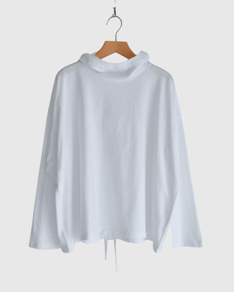ドローストリング フーディプルオーバー White