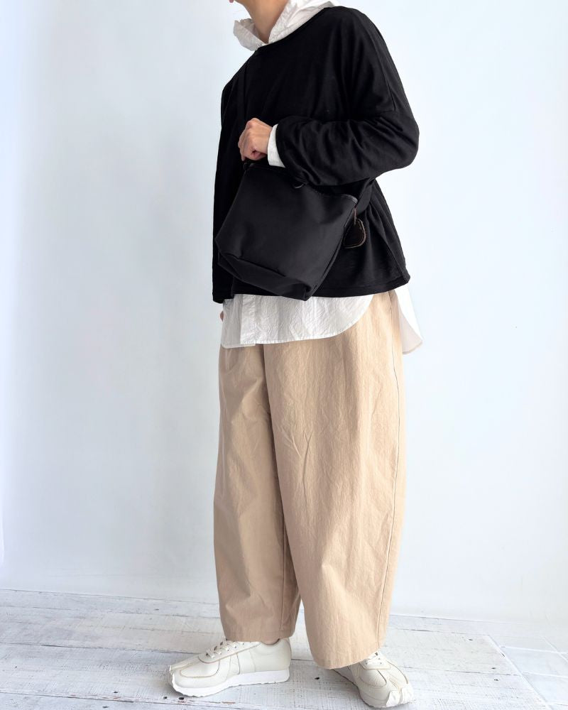 リネン天竺 プルオーバー Black