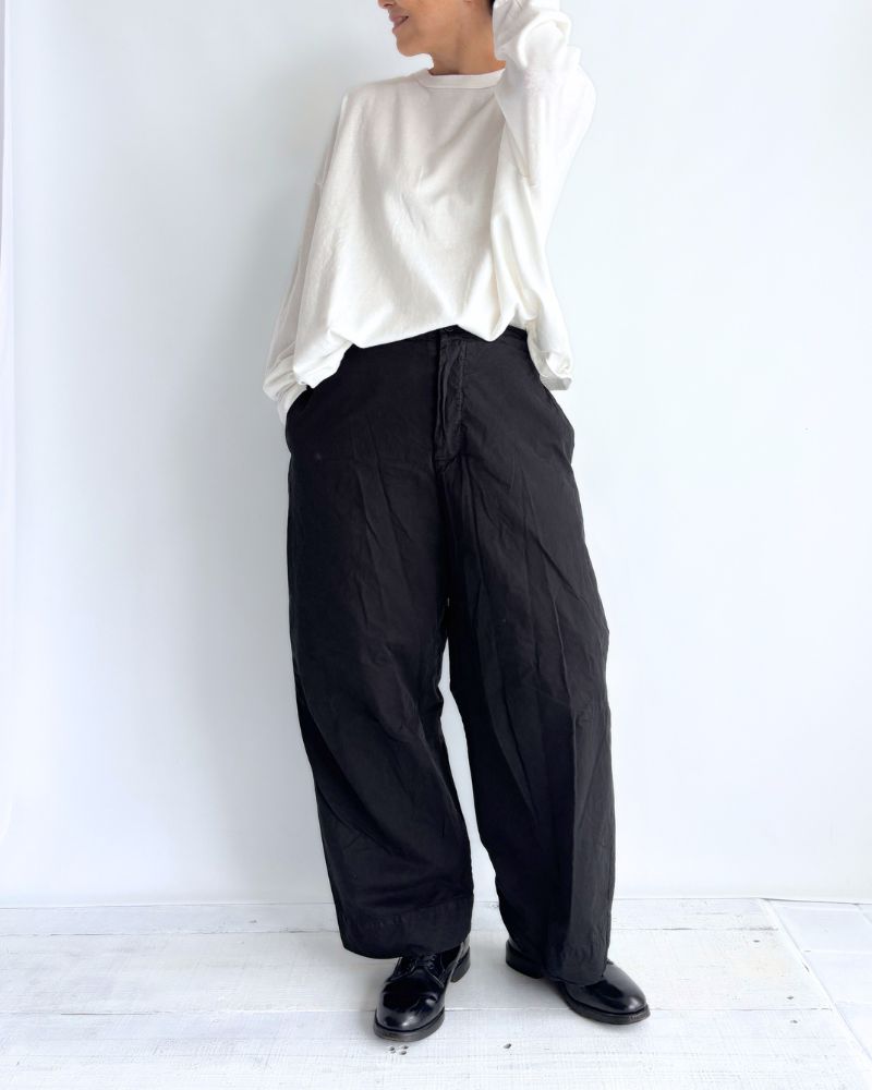 ガーメントダイパンツ Black