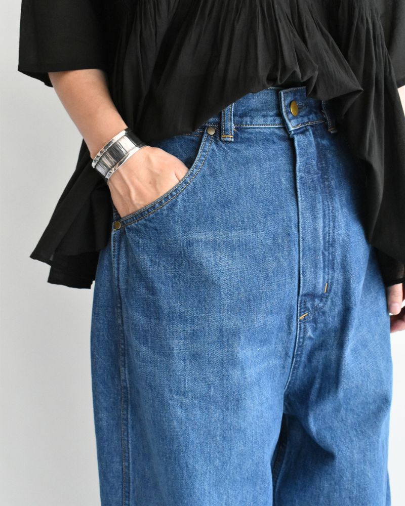 13ozムラ糸 バギーデニムパンツ VintageWash