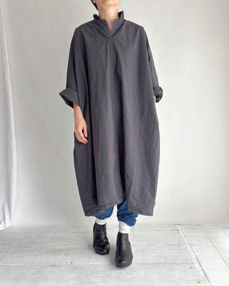 コットンワイドシルエットワンピース Gray