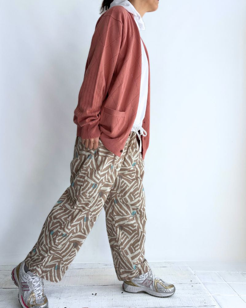 透かし編みニットカーディガン 'EMILY' SmokePink