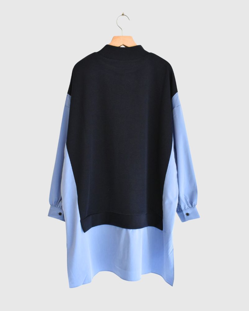 ニットコンビトップス 'JOHA' Navy