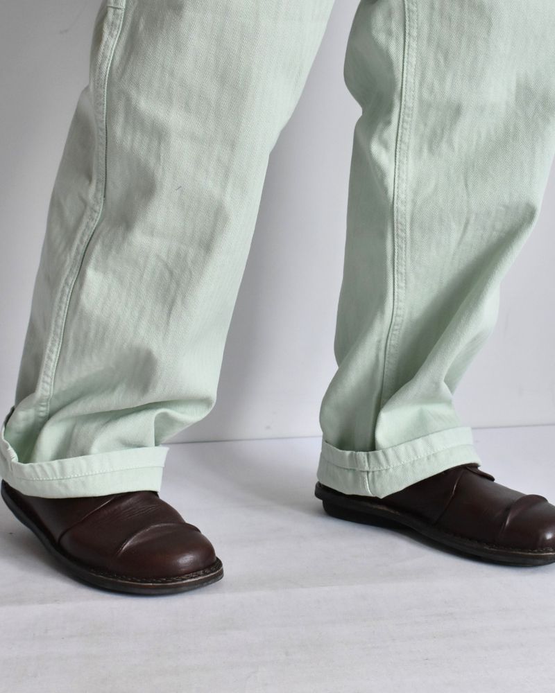 【sale】HERRINGBONE GARMENT DYE PT IceGreen