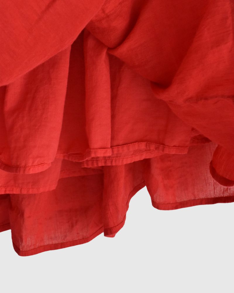 GATHERED SKIRT DeepRed