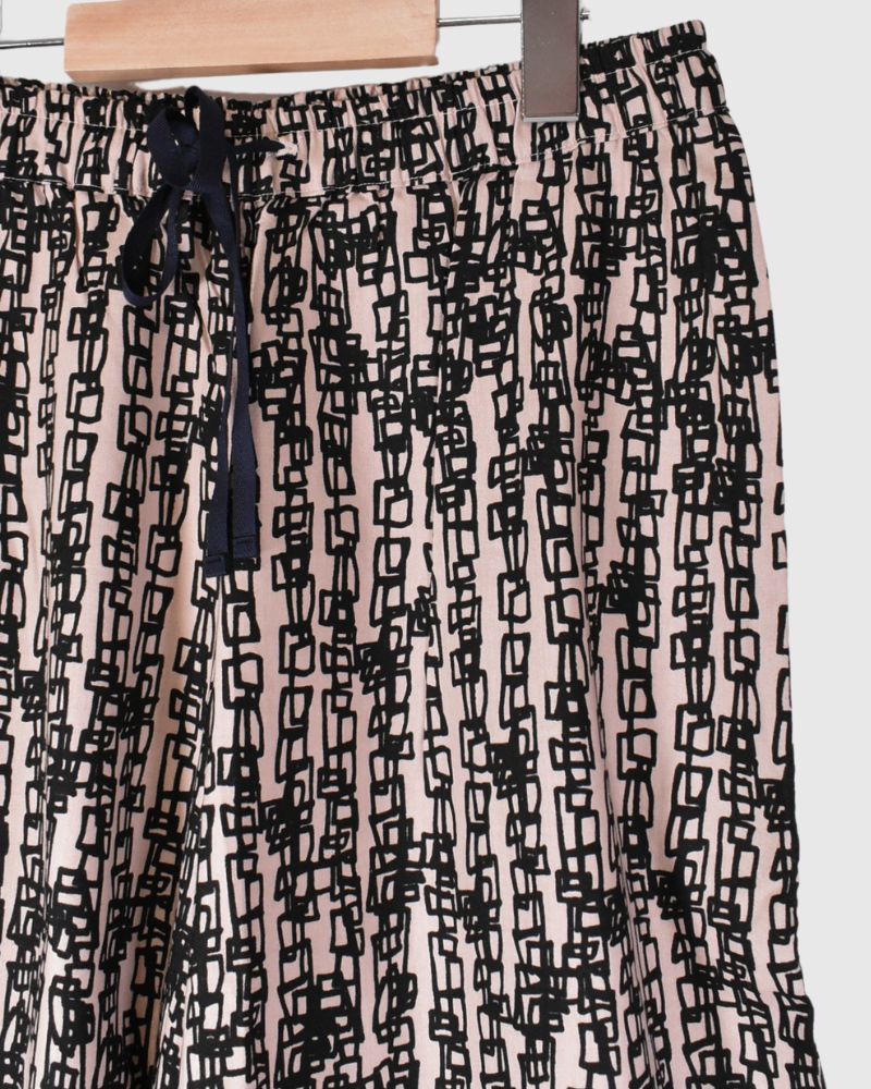 【sale】ブロックチェーン柄ワイドパンツ　Pink