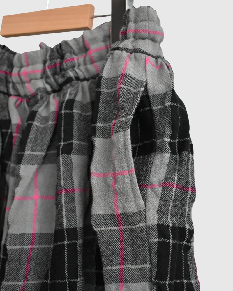 コットンウール チェックパンツ Gray