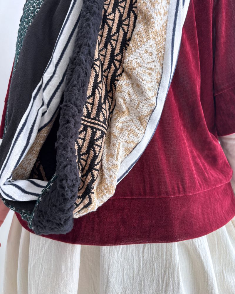 パッチワークロングスヌード