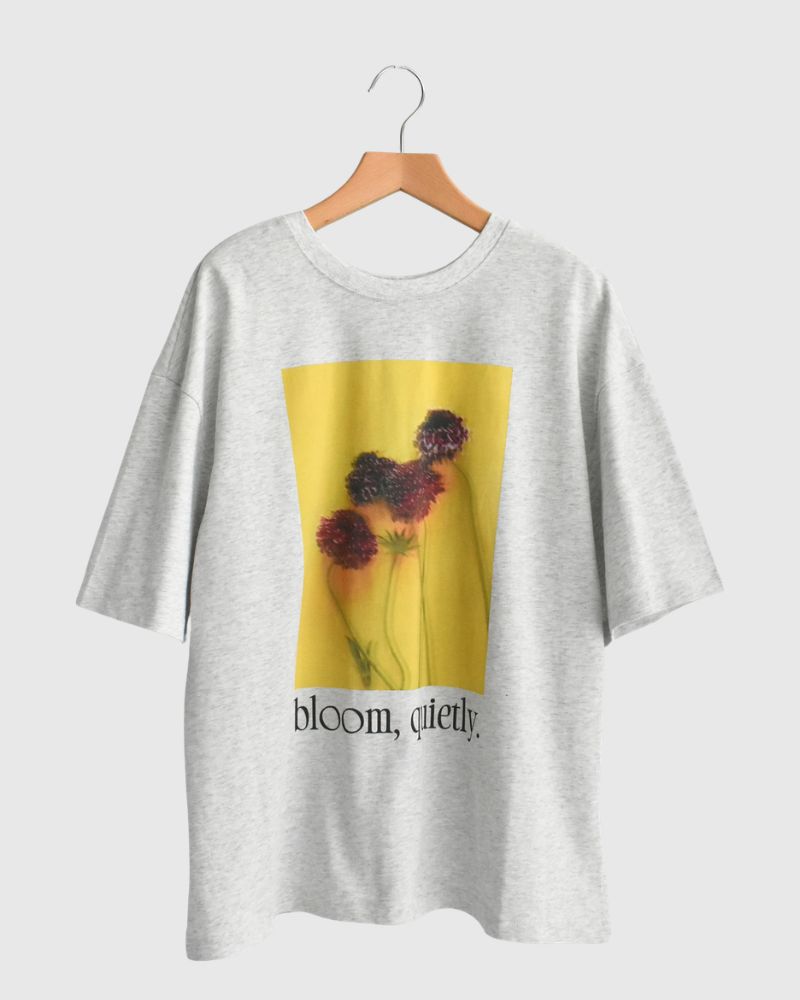 2Way プリントTシャツ AshGray