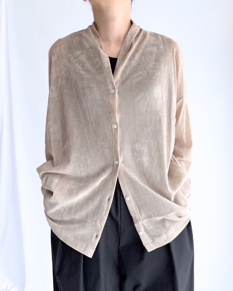 TULLE FLOCKY カーディガン Beige